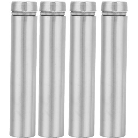 4-teilige Edelstahl-Hohlglashalterungen 12x60mm / 12x80mm, Werbeglasbefestigungen