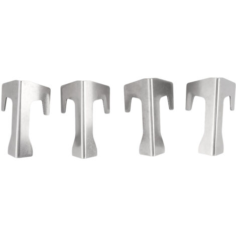 4-teilige Grillschutzplatten, einfach zu montieren, universell einsetzbar, rostbeständiger Edelstahl, Brennerabdeckungen für Grills