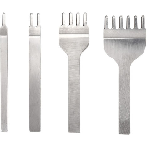 4-teilige Lochschere 1 + 2 + 4 + 6 Zähne Lederlocher Werkzeug DIY Bastel Nähwerkzeug (6mm).