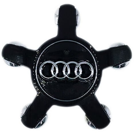 YMYNY 4-teilige Radkappen für Audi A3 A4L A5 A6L A8L Q3 Q5, Felgenkappen, Radkappen, Autozubehör, 135 mm, Schwarz FLITI