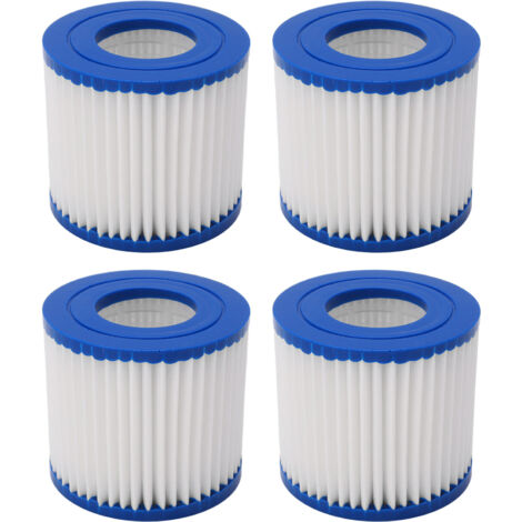 4-teilige Schwimmbadfilterkartusche Ø107x52mm H95mm Vlies-Polyester