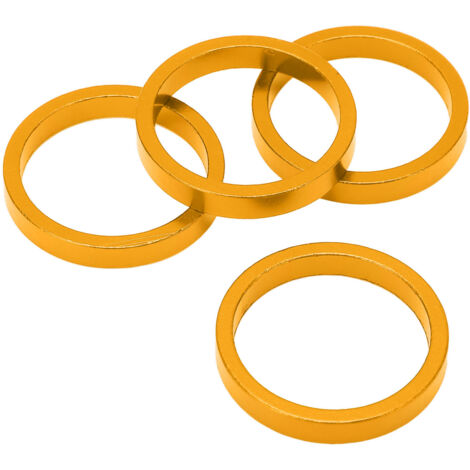 4-teilige Steuersatz-Spacer aus Aluminiumlegierung für Rennräder und Mountainbikes, 28,6 mm Durchmesser, goldfarben