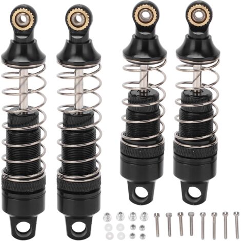 4-teilige Stoßdämpferfeder aus Aluminiumlegierung für Losi Mini T 2.0 2WD 1/18 Truck, Schwarz