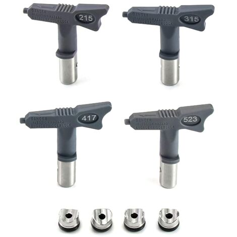4-teilige umkehrbare Airless-Düsenspitze, Farbsprühdüsenzubehör (215, 315, 417, 523)