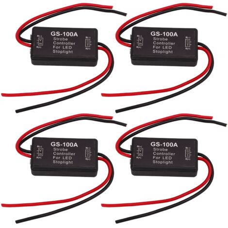 4-teiliger 12V DC LED-Blitzlicht-Controller, Blinker- und Bremslicht-Controller für Auto, LKW und Motorrad