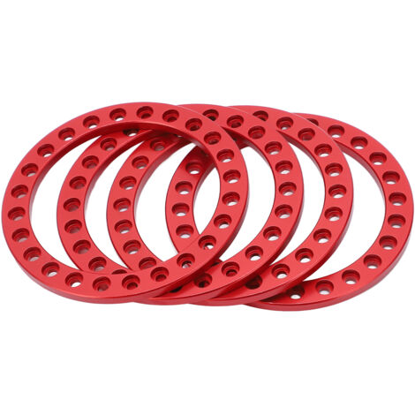 4-teiliger Beadlock-Außenring aus Aluminiumlegierung für 1,9-Zoll-Felgen, kompatibel mit VP-Naben, Rot