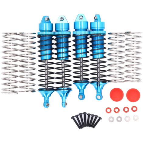 4-teiliger Stoßdämpfer aus Aluminiumlegierung für Vorder- und Hinterachse für ARRMA 1/10 RC-Cars – Blau