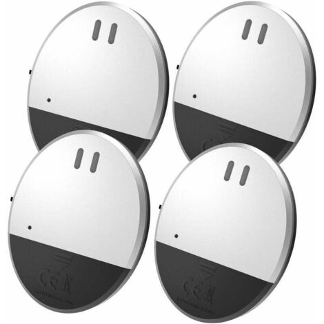 4-teiliger Tür- und Fensteralarm mit hoher Dezibelzahl, ultradünner Vibrationssensoralarm (Silber)