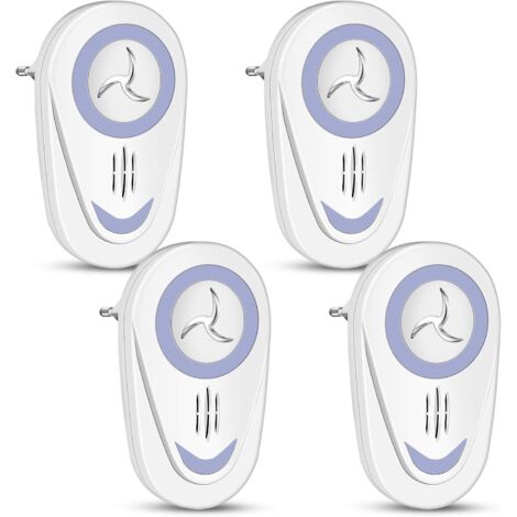 RAPANDA 4-teiliger Ultraschall-Schädlingsbekämpfer, Mückenschutz, Rattenabwehr, Abwehrmittel für den Innenbereich, Mäuse, Mückenschutz, 100 % sicher für Menschen und Haustiere