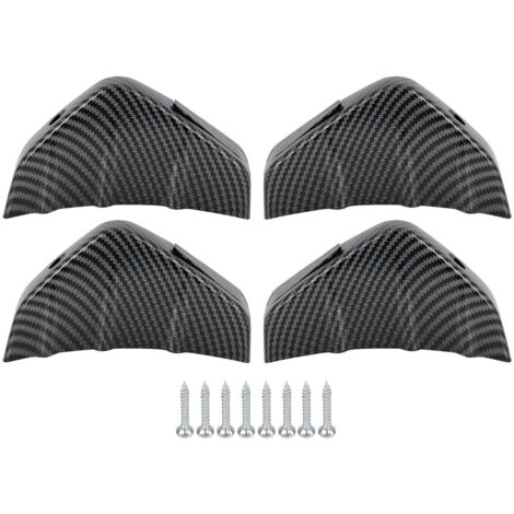 4-teiliges Auto-Heckspoiler-Set aus PP-Carbon, stoßfest, universell einsetzbar