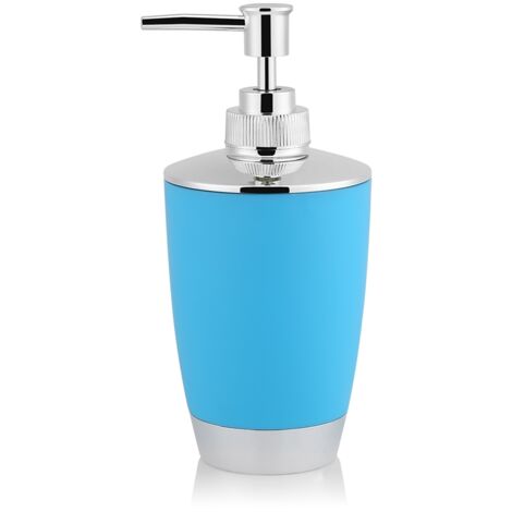 4-teiliges Badezimmer-Accessoire-Set: Zahnbürstenhalter, Seifenschale, Seifenspender und Becher in Blau