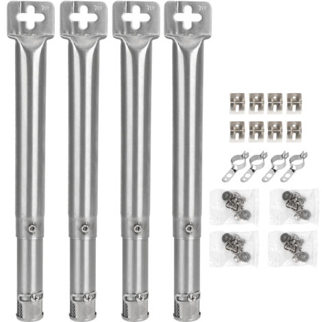 4-teiliges Edelstahl-Grillbrennerrohr, verstellbare Länge, kompatible Ersatzteile für Brinkman