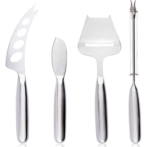 4-teiliges Käsemesser-Set aus Edelstahl – Schneide- und Tranchierwerkzeug für Käseplatten, ideal zum Kochen und Backen