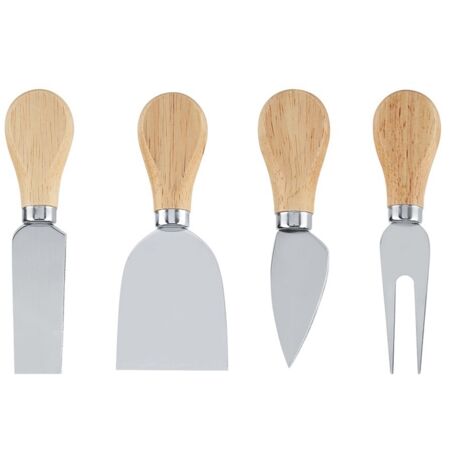 4-teiliges Käsemesser-Set mit Holzgriff, Käsemesser-Werkzeugset, Käsemesser-Schneider.