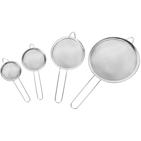 4-teiliges Mehlsieb aus Edelstahl für Küche und Gebäck