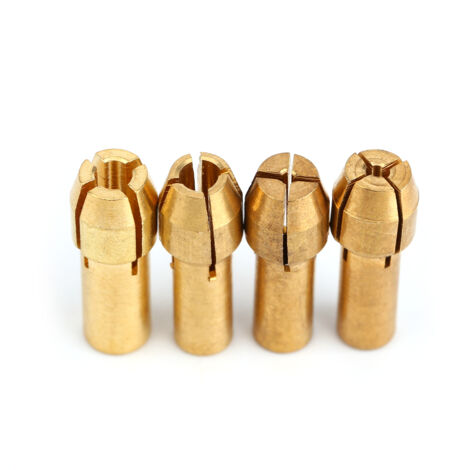 4-teiliges Messing-Adapter- und Klemmmuttern-Set für Rotationswerkzeuge (1/1,6/2,35/3,2 mm), kompatibel mit Multifunktionswerkzeugen