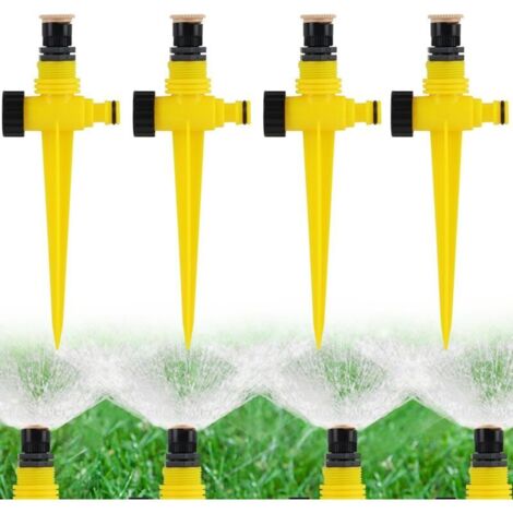 4-teiliges Rasensprenger-Set, Gartensprenger, automatischer Sprenger, Nebelsprenger, für Garten, Hof, Rasen