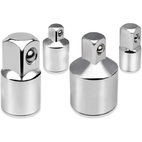 4-teiliges Ratschen-Adapter-Adapter-Set, Stecknuss-Adapter, Ratsche 1/2 Zoll auf 3/8 Zoll, 3/8 Zoll auf 1/2 Zoll, 1/4 Zoll auf 3/8 Zoll, 3/8 Zoll auf 1/4 Zoll, Reduzieradapter für Stecknüsse und Bits