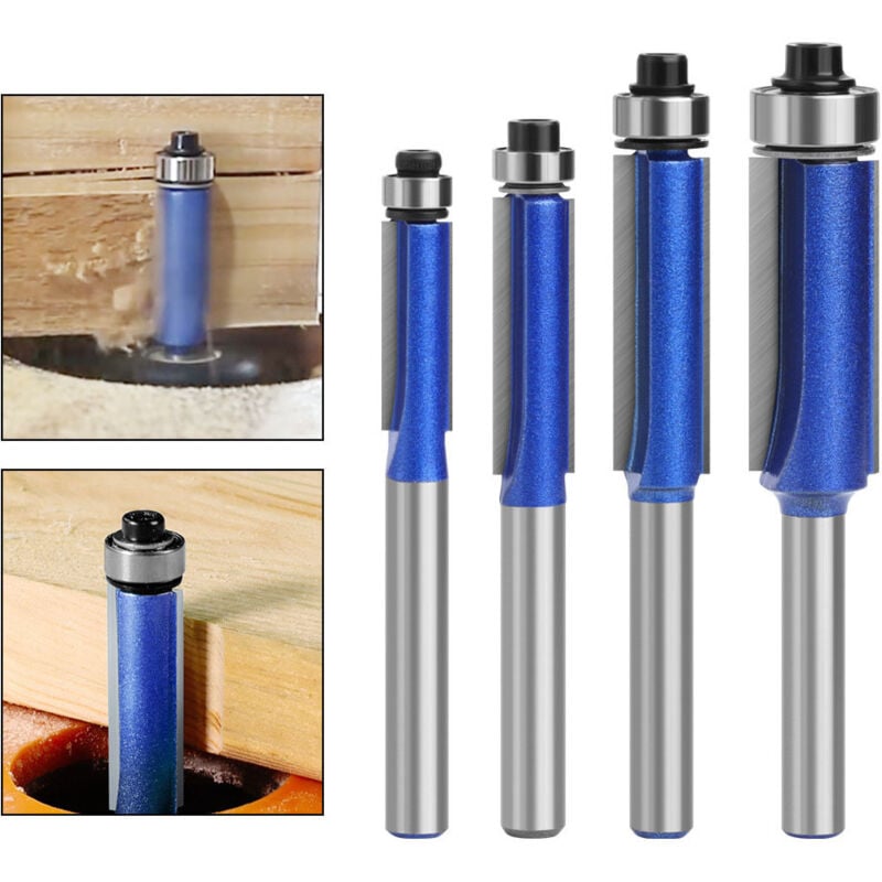 Image of 4-teiliges Senkbohrer-Set mit 6-mm-Schaft und oberem Lager für die Holzbearbeitung
