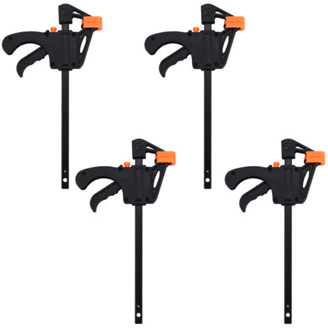 4-teiliges Set 4-Zoll-Stangenzwingen mit Schnellverschluss und Schnellspannfunktion für Holzbearbeitung und Heimwerkerprojekte