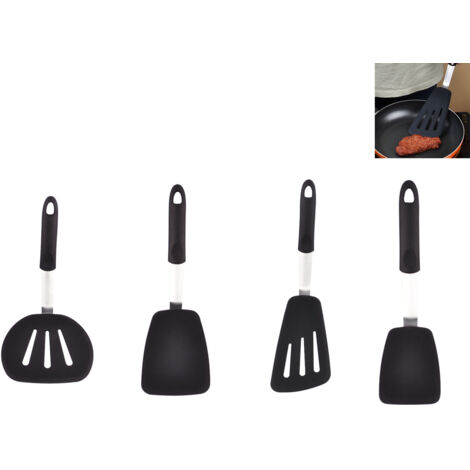 4-teiliges Set flexibler Silikon-Omelettspatel – langer Silikon-Küchenspatel
