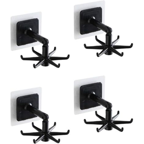 4-teiliges Set Küchenutensilienhaken, 360 Grad drehbar, 180 Grad um 180 Grad