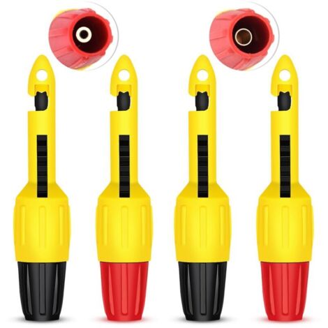 4-teiliges Set mit Drahtdurchstich-Sonden und Isolationsdurchstichklemmen für Multimeter, Spannungsmesser und Voltmeter (2 mm, 4 mm)