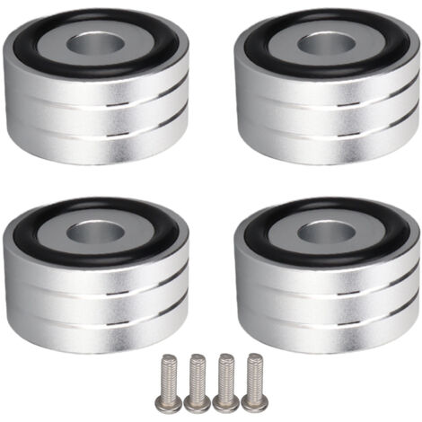 4-teiliges Set SP4010 40x20mm Spike-Füße zur Lautsprecherisolierung, Verstärker-, DAC- und Recorder-Stützen – Silber
