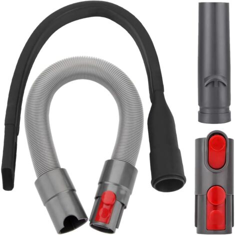 4-Teiliges Set Staubsauger Zubehör für Dyson V7 V8 V10 V11 V12 V15 Staubsauger Schlauch Verlängerung + Flexible Fugendüse + Adapter Zubehör Ersatzschlauchanschluss Lange Flachdüse