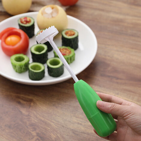4-teiliges Set Vege Drill: Spiral-Gemüseschneider, Kernausstecher, Entkerner für gefülltes Gemüse, Küchenzubehör