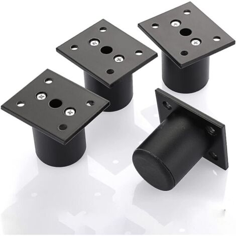 4-teiliges Set verstellbarer Möbelfüße, Bettfüße, Möbelerhöhungen, Füße aus Aluminiumlegierung für Bettgestell, Kleiderschrank, Tisch
