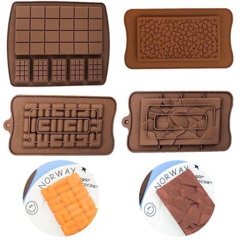 4-teiliges Silikonform-Set für Süßigkeiten und Schokolade: Flexible Form für harte oder weiche Bonbons  Neue Formen  Backformen für Mini-Müsli