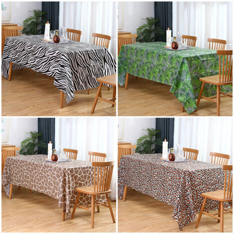 4-teiliges Tischdecken-Set mit Tiermotiven, Safari-Tischdecken, Jungle