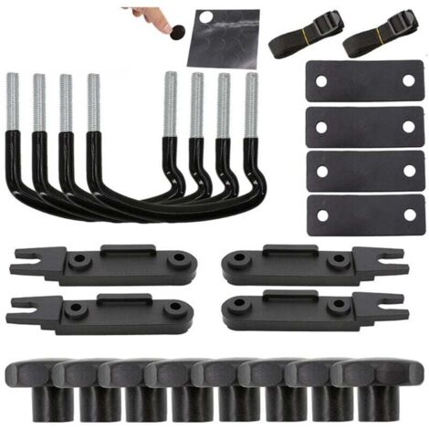 4-teiliges U-Bolzen-Montageset für Autodachboxen, U-Bolzenschrauben mit 8 robusten Kontermuttern, Zubehörset zur Installation von Dachboxträgern
