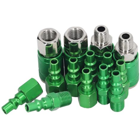 4-teiliges universelles Aluminium-Anschlussset mit 10 1/4 NPT-Verschlüssen für pneumatische Systeme