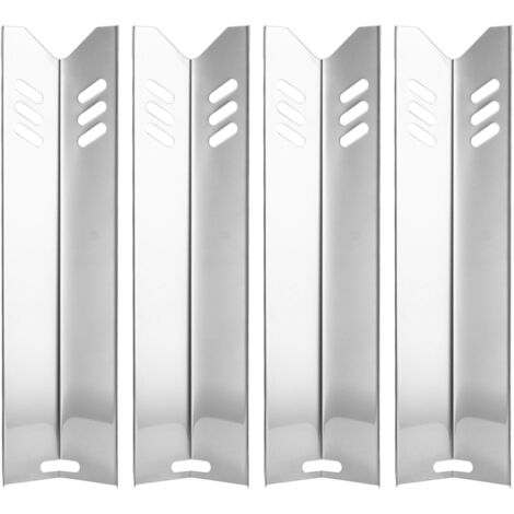 4-teiliges universelles Grillschutzset aus Edelstahl, Ersatz-Hitzeschutzplatten für Grills