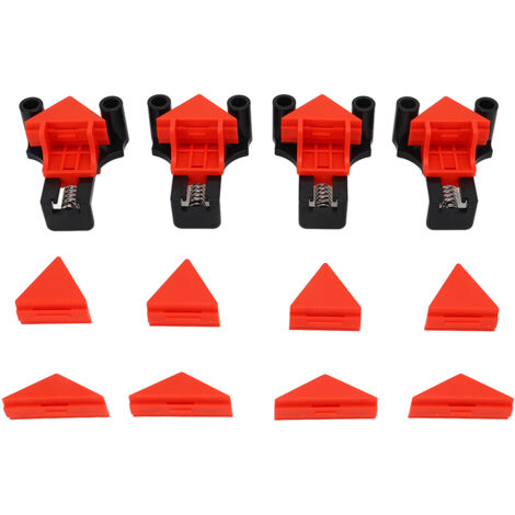 4-teiliges verstellbares Winkelklemmenset (5–22 mm, 60/90/120°) aus ABS und Stahl für Heimwerkerprojekte im Bereich Holzbearbeitung