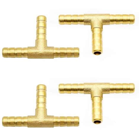 4 tes tipo pagoda de 10 mm de diámetro para tuberías, ideales para materiales de construcción y reformas del hogar.