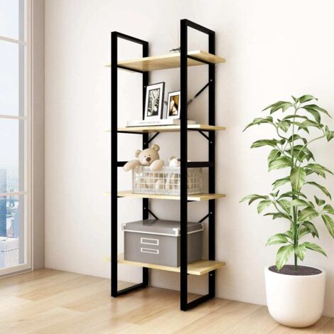 4-Tier Book Cabinet 60x30x140 cm Solid Pine Wood vidaXL