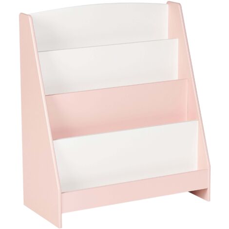 4 Tier Bookcase LILOET 70 cm Pastel Pink