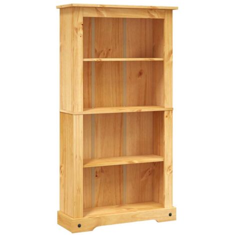 4-Tier Bookcase Mexican Pine Corona Range 80x29x150 cm vidaXL