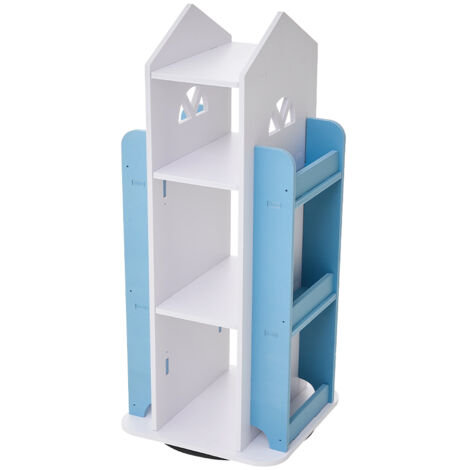 4-Tier Castle Kids Rotating Bookshelf