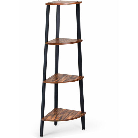main image of "4 Tier Corner Shelf Storage Rack Organiser Ladder Display Bookshelf Office Home"