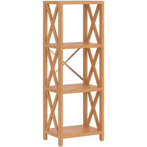 4-Tier Shelf 40x30x112 cm Solid Wood Oak vidaXL