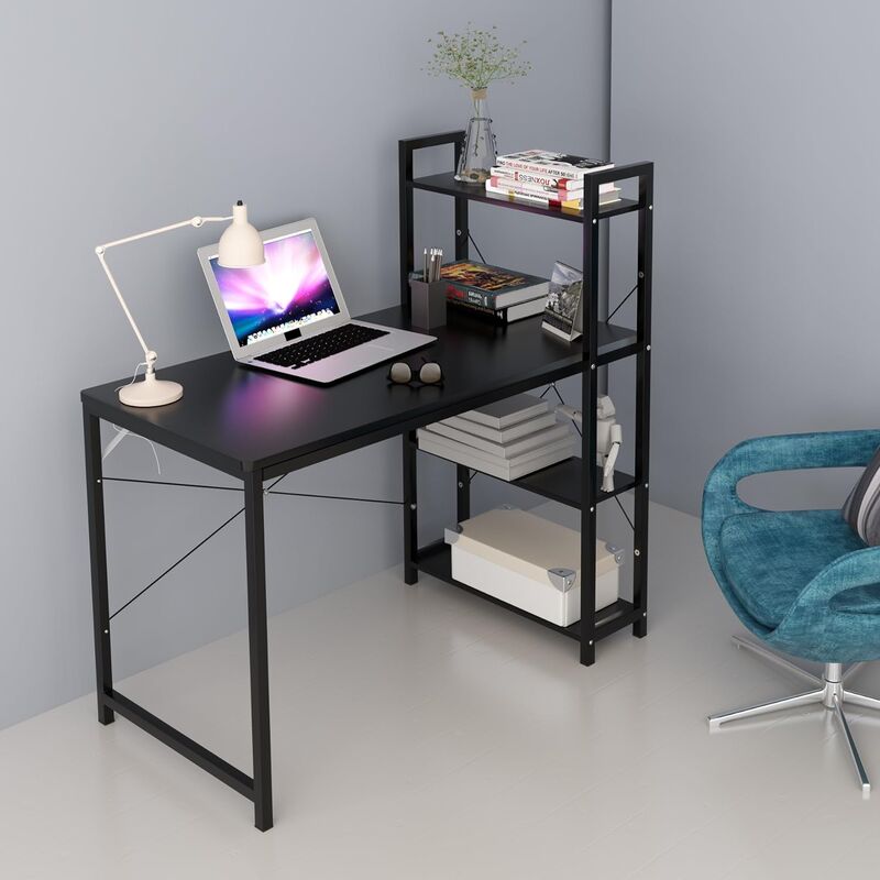 Cherrytree Furniture 4 Tier Shelves Computer Desk Home Office