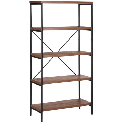 4 Tier Shelving Unit BRISBANE 160 cm Dark Brown
