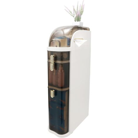 4-Tier Slim Rolling Storage Cabinet with Drawers,Waterproof