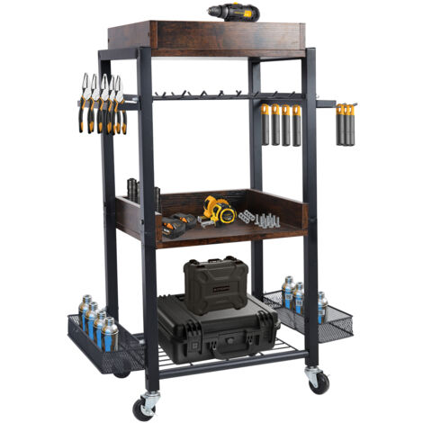4 Tiers Workshop Trolley Tool Trolley Toolbox Storage Cart