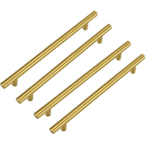 4 Tirador de mueble de 160 mm Tirador para armario de cocina Tirador dorado Tirador para puerta de cocina de latón Tiradores para cajones Tirador para mueble