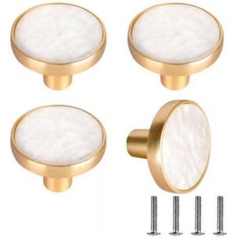 4 tiradores para puertas de cajón de 32 mm, tiradores para muebles de un solo orificio, tiradores redondos para cajones, tiradores para puertas, tiradores para muebles de armarios, armarios de cocina,